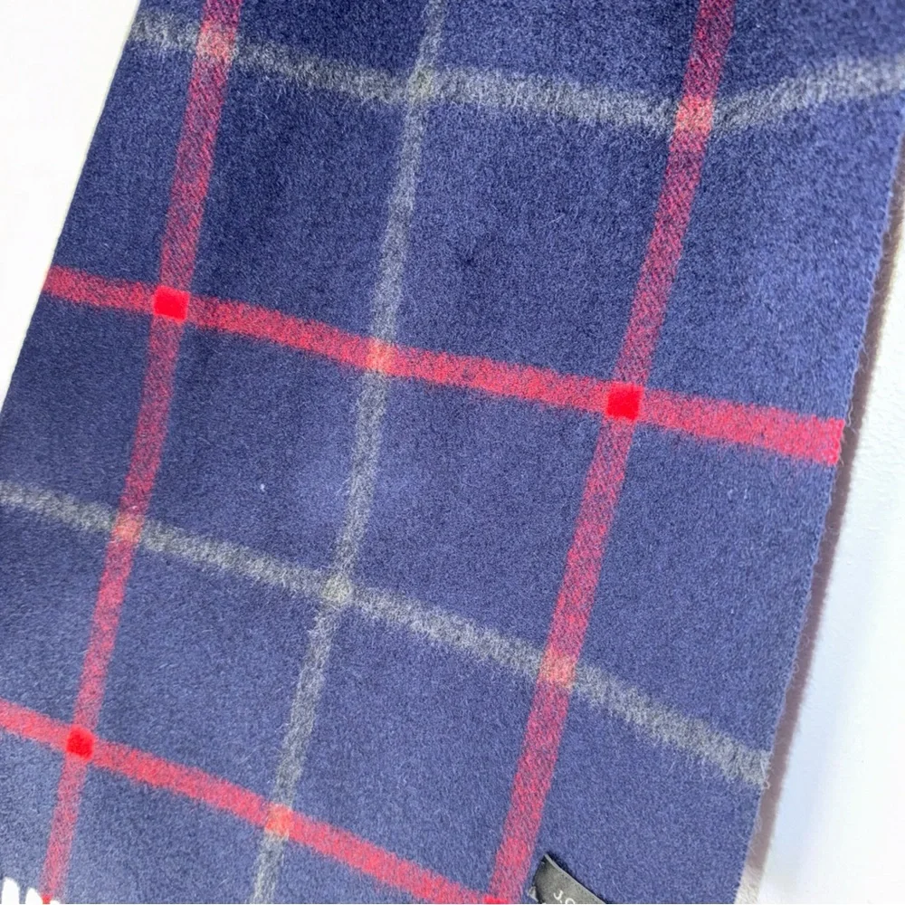 J.Crew Patterned Cashmere Scarf |‎ Navy Hadley Check